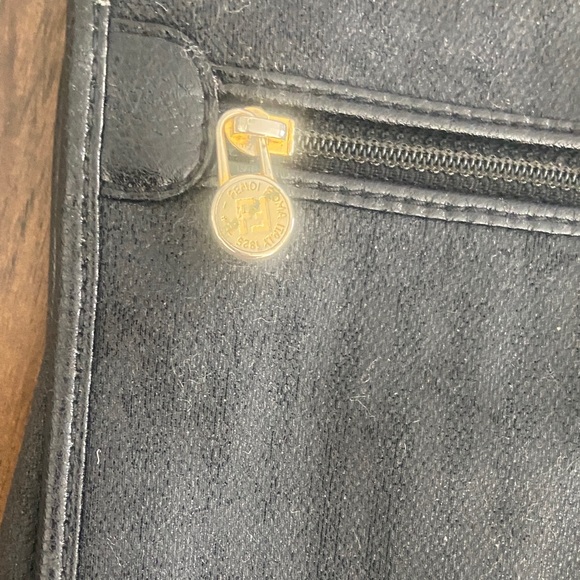 Vintage Fendi Canvas clutch with dust bag